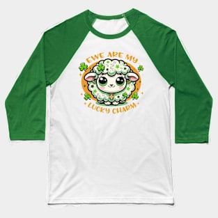 Lucky Charm Sheep - St. Patrick's Day Themed Baseball T-Shirt